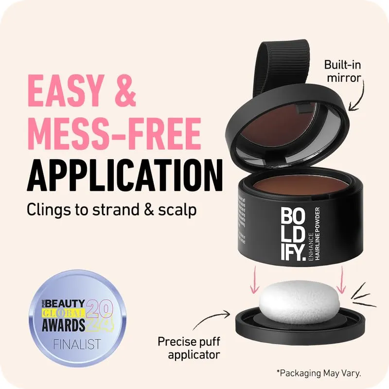 BOLDIFY Hairline Powder - Root Touch Up & Hair Loss Cover Up, Instant Gray Coverage 48-Hour Stain-Proof Hair Color Powder for Women & Men, Hair Fibers and Hair Topper Alternative (Light Blonde)