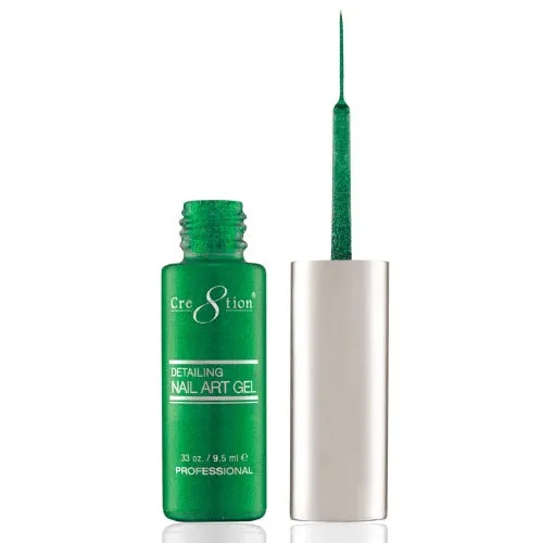 Cre8tion Striping Brush Gel - #29 Green Glitter