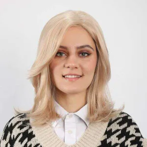 Eleanore - Voluminous layered platinum blonde wig
