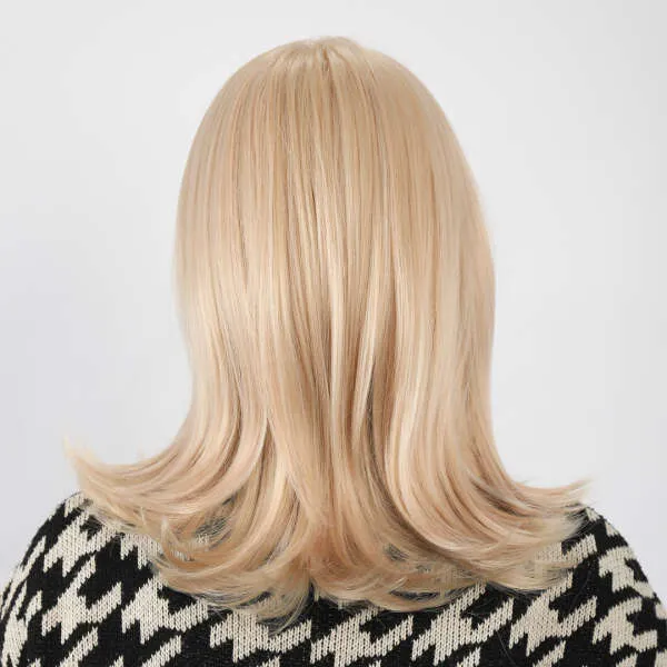 Eleanore - Voluminous layered platinum blonde wig