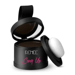 RENEE Cover-Up Hair Powder- Brown, Cover Grey Roots & Bald Spots Instantly, Highly Pigmented, Fuller and Denser, Long-Lasting & Matte Finish, Flawless Application, 4gm