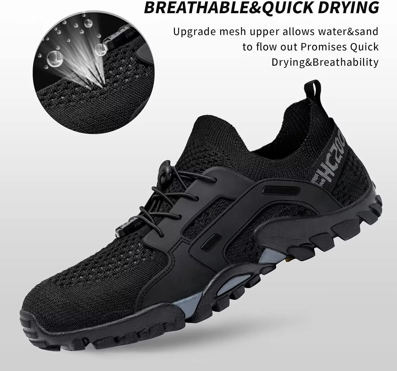SOBASO Water Shoes Women Men Quick Drying Swim Beach Aqua Shoes for Water Sport Diving Hiking Sailing Travel